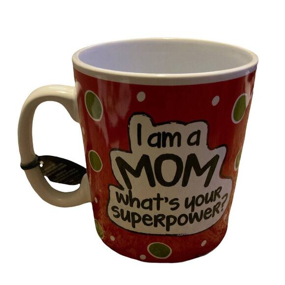 Home Essentials "I am a Mom What's Your Superpower" Extra Wide Large Coffee Mug - Picture 1 of 6